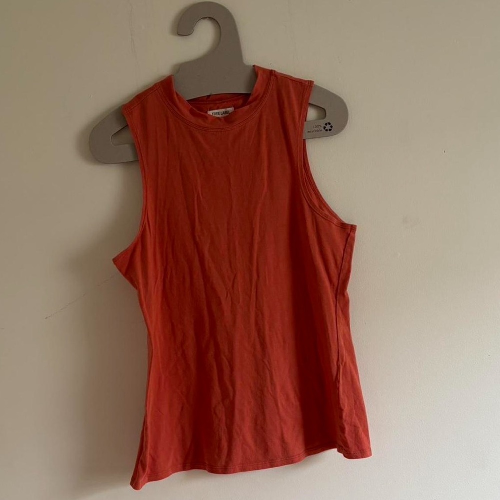 Vibrant Sleeveless Orange Tank Top